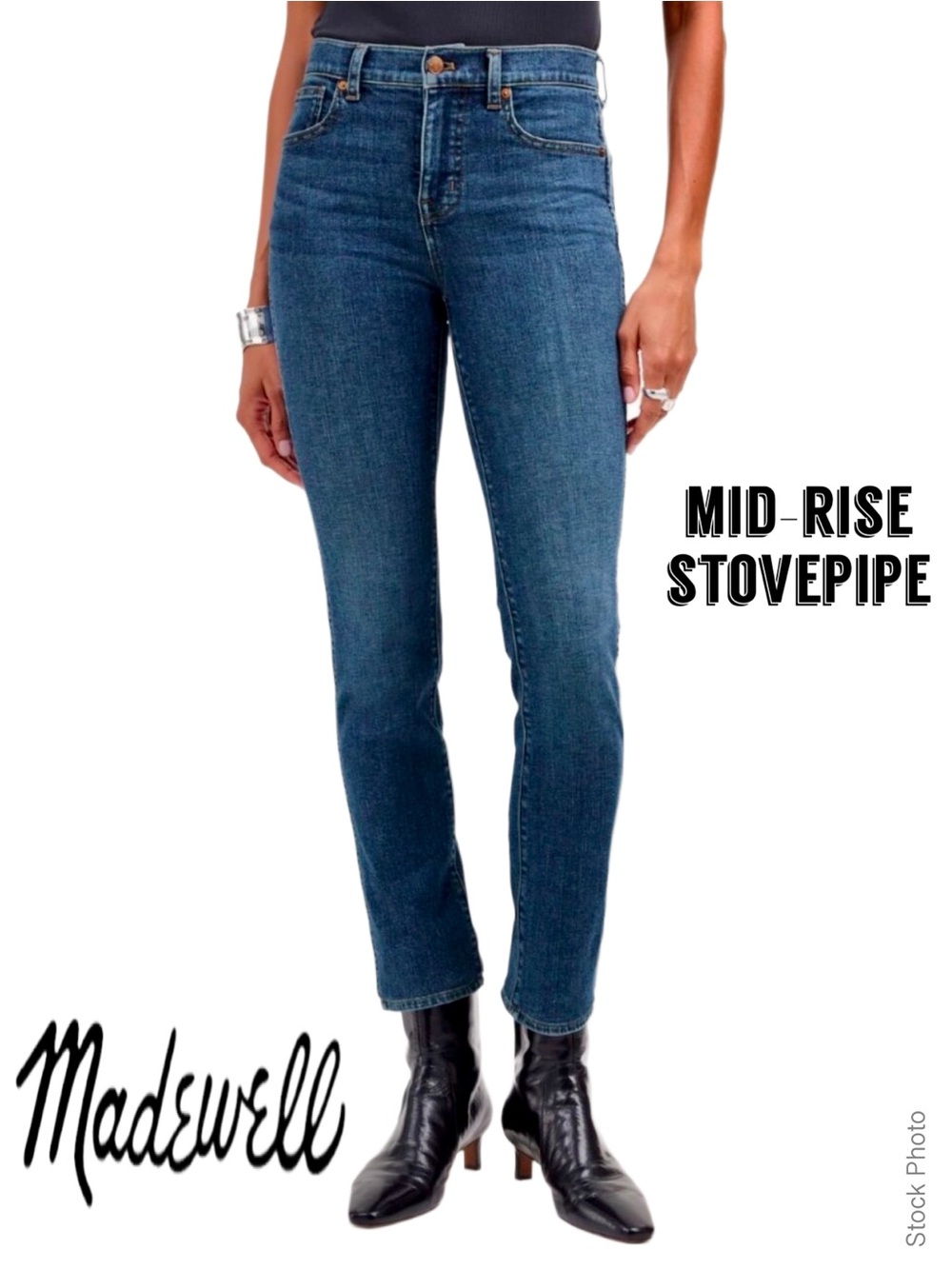 Madewell Mid-Rise Stovepipe Jeans NO665 Medium Wash (29)